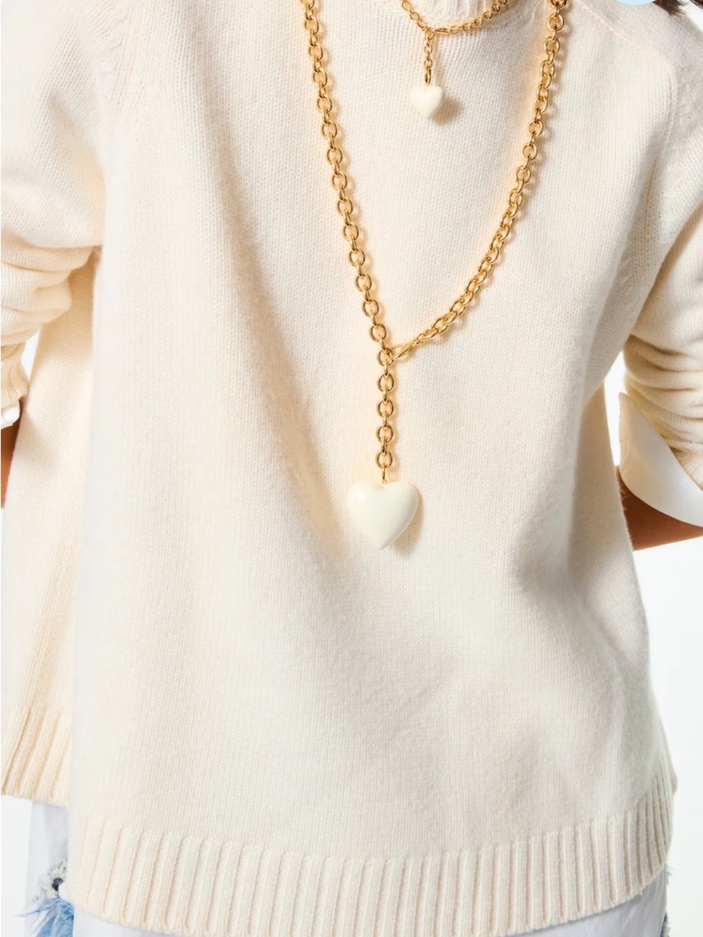 NWOT Roxanne Assoulin big puffy heart  Chain Necklace